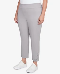 Ruby Rd. Plus Pull-On Extra Stretch Embroidered Hem Jeans