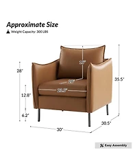 Hulala Home Cuthbert Modern Armchair with Anti-Scratch Fabric