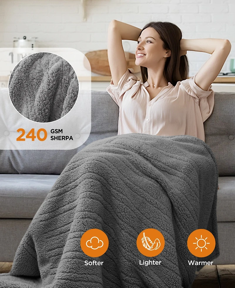 Westinghouse Heated Sherpa Throw, 50" x 60"