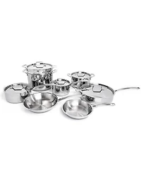 BergHOFF Professional 2pc Tri-Ply 18/10 Stainless Steel Cookware Set, 8" & 10" Fry Pan