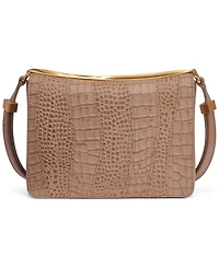 Donna Karan New York Jericho Croco Wave Flap Shoulder with Sculpted Hardware