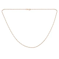 Bling Jewelry Singapore Chain 020 Gauge Necklace Rose Gold Plated Sterling Silver