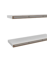 Fm Furniture Iva Floating Shelf in Melamine x2, Snow White