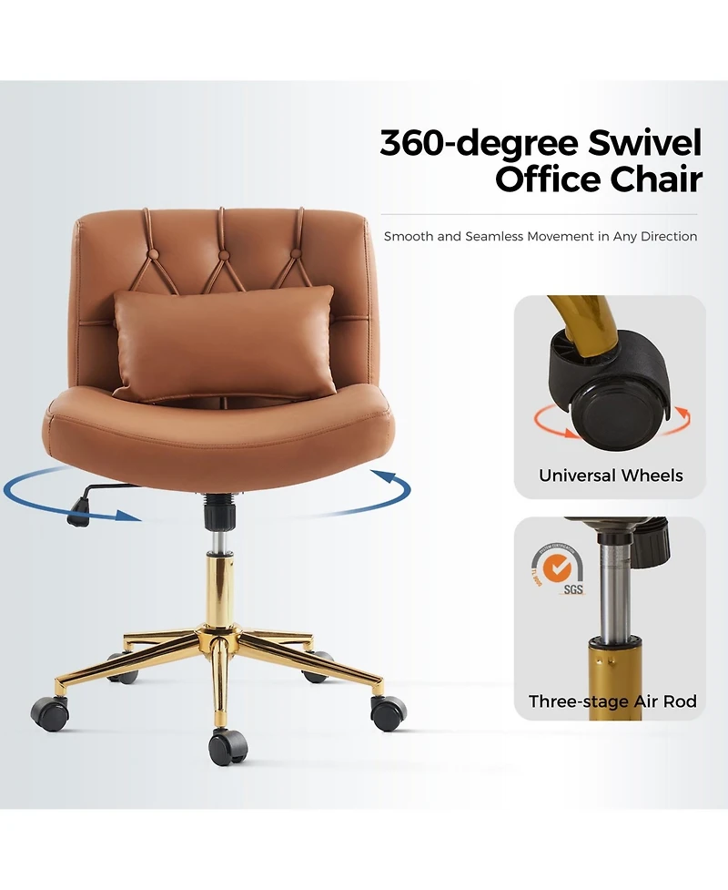 Hulala Home Cyril Modern Office Chair with Sgs International Certified Stainless Steel Gas Spring