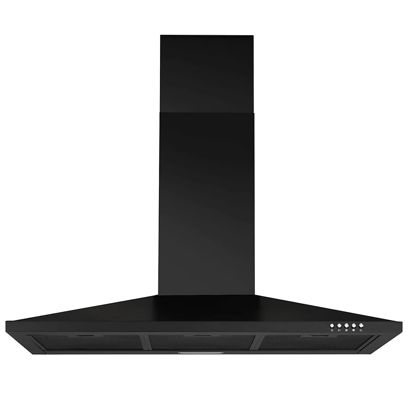 36-in 450-cfm Convertible Black Wall-Mounted Range Hood