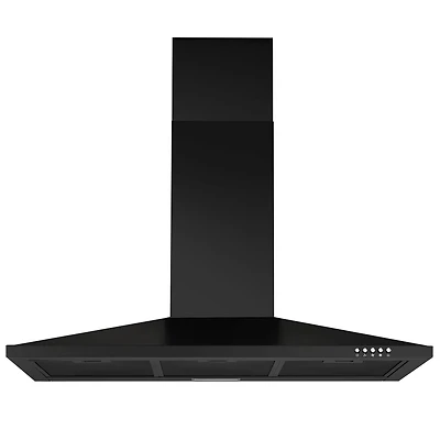 36-in 450-cfm Convertible Black Wall-Mounted Range Hood