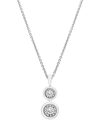 2-Pc. Set Diamond Circle Cluster Pendant Necklace & Matching Dangle Earrings (1/3 ct. t.w.) in Sterling Silver or 14k Gold-Plated Sterling Silver, Cre