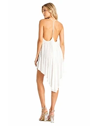 La Moda Clothing Women's Eyelet High Low Cover Up