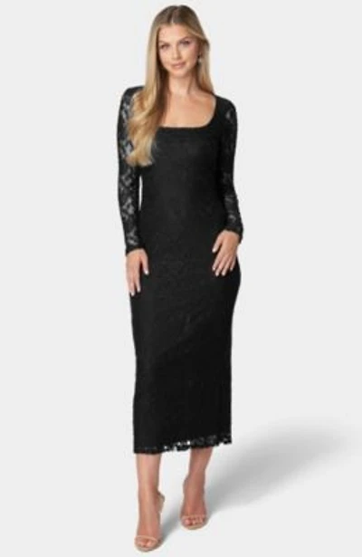 Bebe Womens Lace Square Beck Maxi Dress