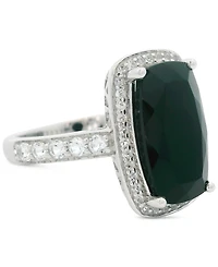 Amethyst (6 ct. t.w.) & White Topaz (1/3 Cushion Halo Statement Ring Gold-Plated Sterling Silver (Also Sky Blue Topaz, Green Amethyst,