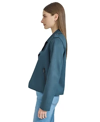 Andrew Marc Sport Women's Draped Faux-Suede Moto Jacket
