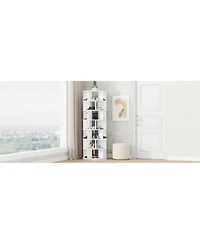 Streamdale Furniture 7-Tier Rotating Shoe Tower 360 Carousel Organizer