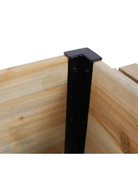 Streamdale Metal Leg Raised Garden Box with Folding Shelf