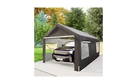 Slickblue Heavy-Duty Steel Canopy Tent with Roll-Up Ventilated Windows for Durable Outdoor Shelter