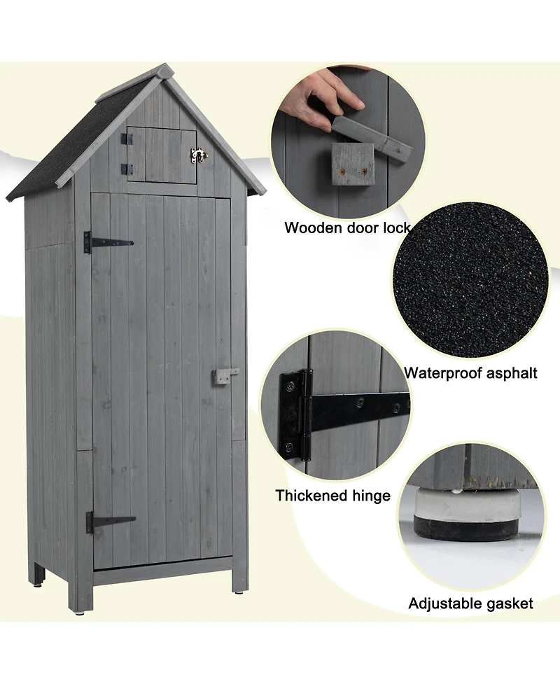 Slickblue Outdoor Tool Storage Cabinet for Efficient Garden and Patio Organization