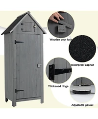 Slickblue Outdoor Tool Storage Cabinet for Efficient Garden and Patio Organization