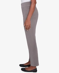 Alfred Dunner Petite Copenhagen Knit Corduroy Faux Fly Pull On Average Length Pants