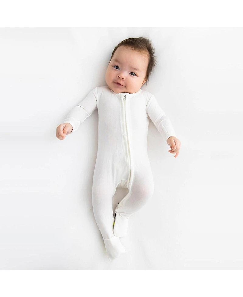 Bellabu Bear Baby Boys or Girls, Milk White Convertible Footie
