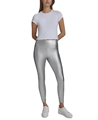 Andrew Marc Sport Women's Metallic Faux-Leather Leggings