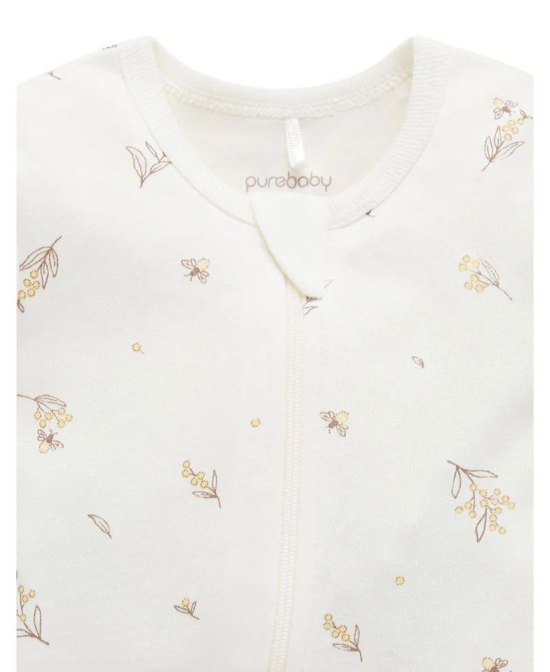 Purebaby Baby Boy and Girl Short Sleeve Zip Coveral