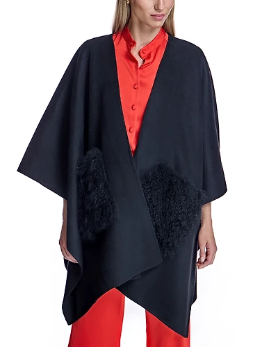 Julia & Stella by Maximilian Women's Wool Blend Cape