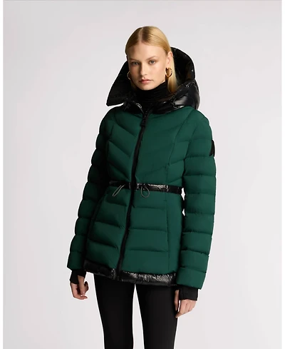 Alpenhaus Women's Everlong Lightweight Herringbone Quilted Puffer with Lustre Detailing