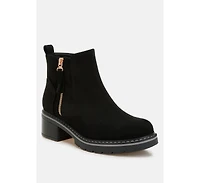 Tigris Microfiber Zipper Boots Women
