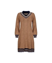 Hope & Henry Women's Organic Intarsia Cricket Sweater Dress