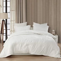 Coma Inducer Oversized Queen Comforter Set - Wait Oh What - Farmhouse White