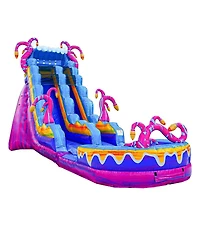 JumpOrange 19' Mystery Jungle Commercial Grade Water Slide with Detachable Deep Pool for Kids and Adults (with Blower), Outdoor Indoor, Wet Dry Use, T