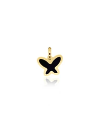 The Lovery Onyx Butterfly Charm 14K Gold 11 millimeters