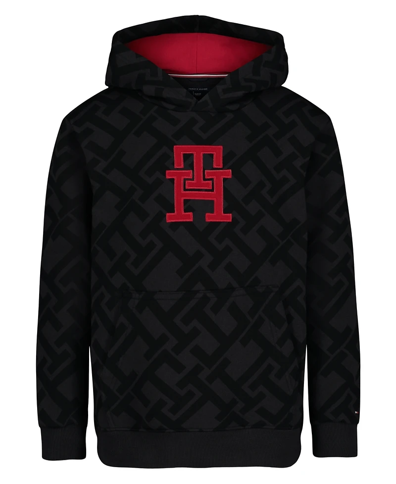 Tommy Hilfiger Toddler and Little Boys Allover Print Soft Fleece Hoodie