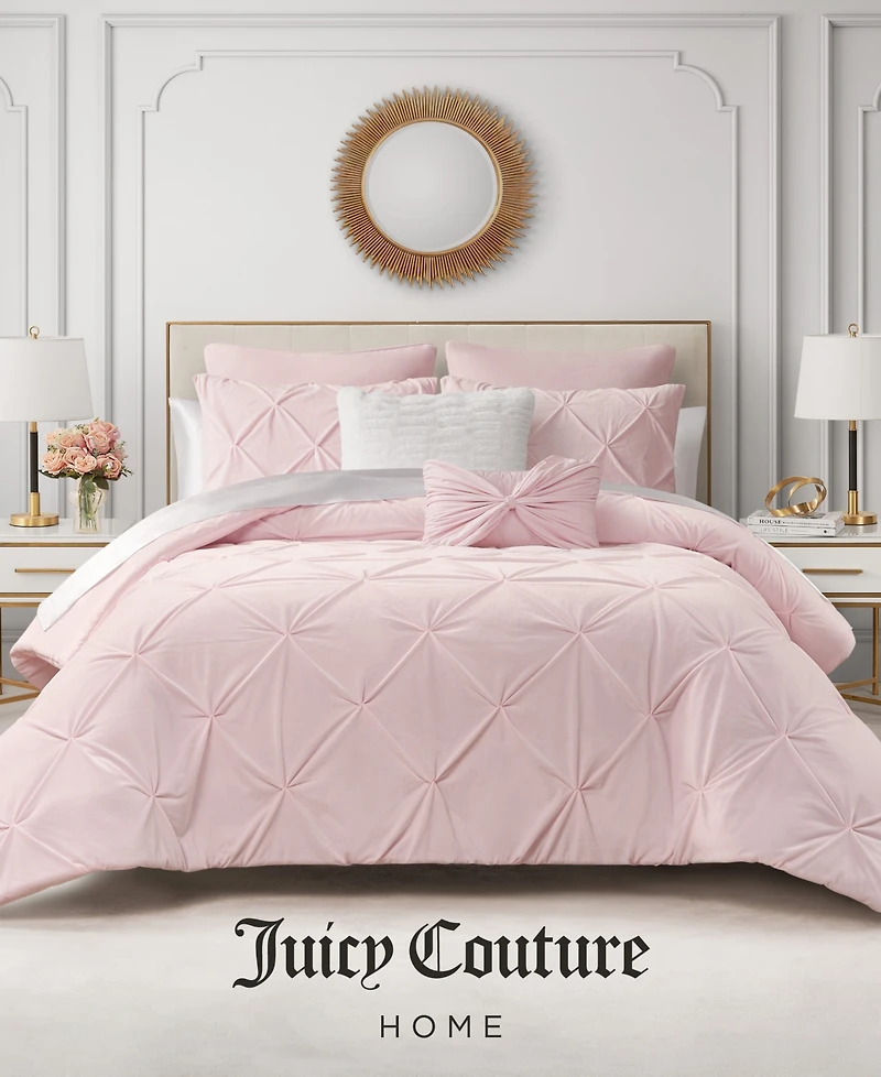 Juicy Couture Kiss Pleat Plush 7-Pc. Comforter Set, King
