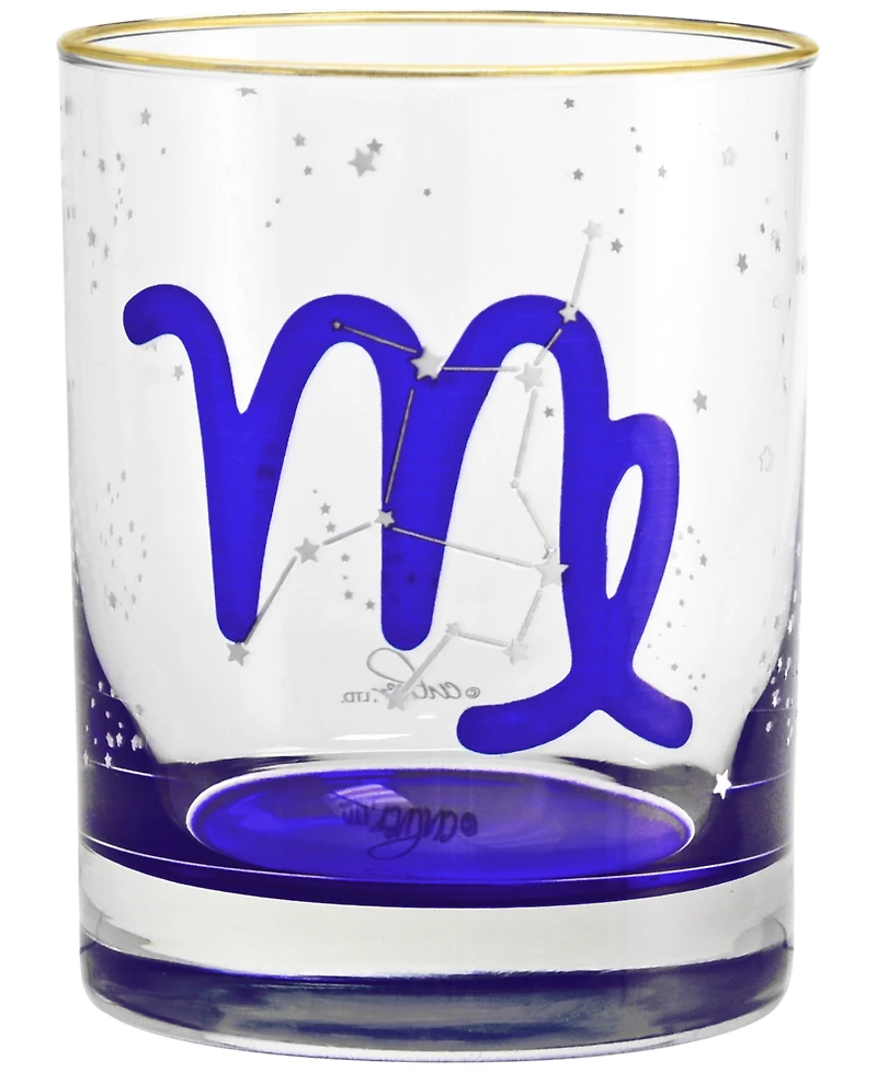 Culver Virgo Zodiac Double Old-Fashioned Glass, Set of 2