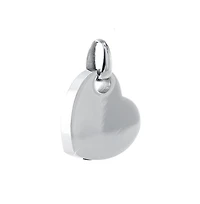 Sterling Silver .925 Cremation Heart 5/8 inch Pendant with 18 inch Necklace