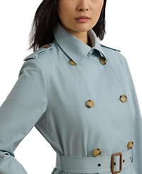 Lauren Ralph Women's Short Double-Breasted Belted Trench Coat