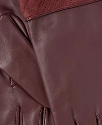Lauren Ralph Lauren Suede Plaid Cuff Gloves
