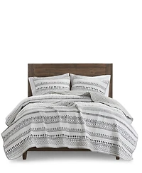 Madison Park Fraser Reversible Printed Microfiber Seersucker 3-Pc. Quilt Set, King/California King