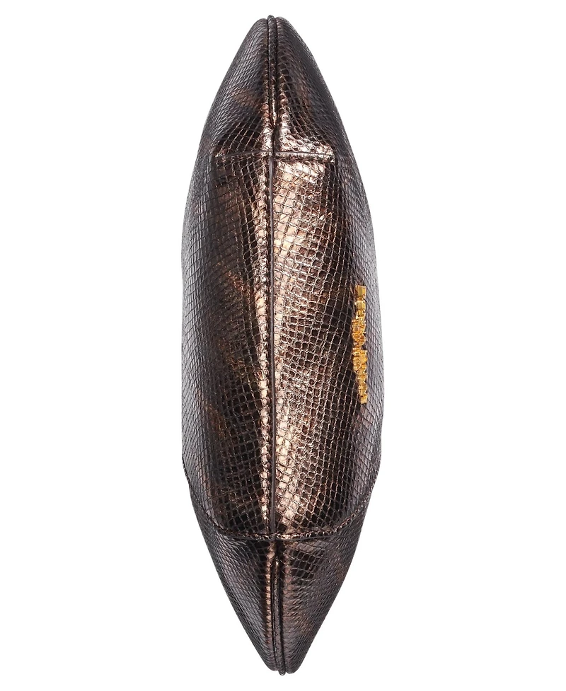 Donna Karan New York Baldwin Mini Metallic Snake Shoulder with Leather Wrapped Rounded Handle
