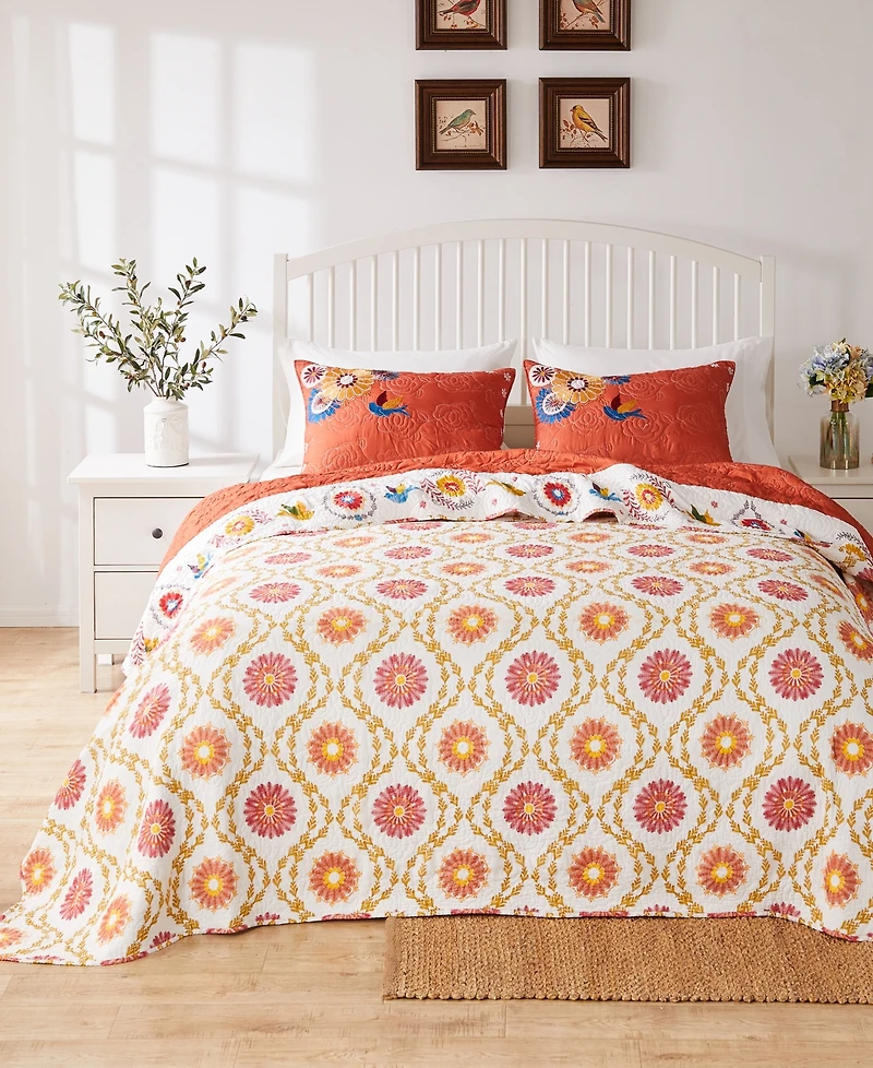 Greenland Home Fashions Topanga 3-Pc. Bedspread Set