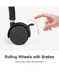 Unho Metal 6 Pot Plant Stand Decorative Flower Pot Holder with Wheels For Indoor Outdoor