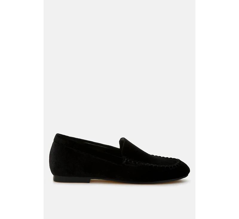 Robua Velvet Flat Loafers