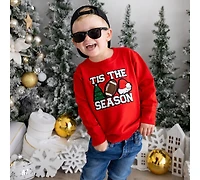 Sweet Wink Toddler Boys Tis The Season Patch Christmas Sweatshirt