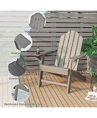Vebreda Outdoor Adirondack Chair with Built-in Cup Holder for Backyard Porch