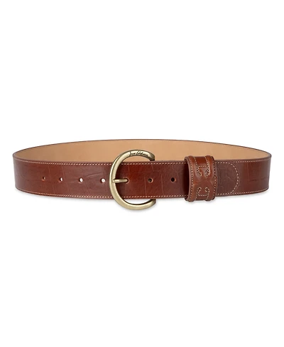 Sam Edelman Women's Glossy Pebble Grain Textured Leather Belt