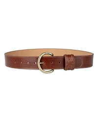 Sam Edelman Women's Glossy Pebble Grain Textured Leather Belt