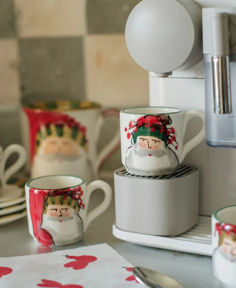 Vietri Old St. Nick Espresso Cup and Saucer