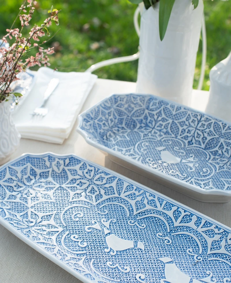 Vietri Uccello Long Oval Platter