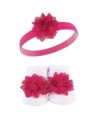 Hudson Baby Girls 10Pc Headband and Socks Set
