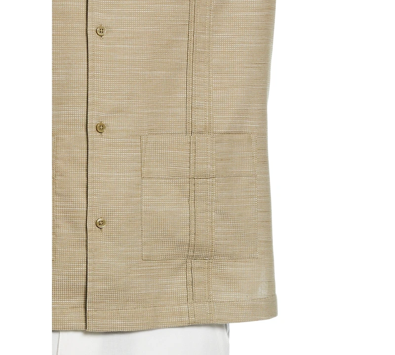 Cubavera Men's Gauze Short Sleeve Button-Front Guayabera Shirt